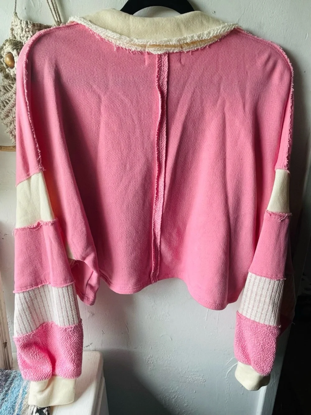 Sunday Brunch Pink/Cream Pullover - Picture 2 of 2